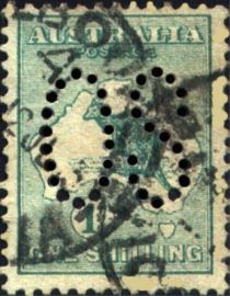 Kangaroo and Map, Perforated OS