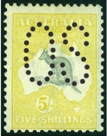 Kangaroo and Map, Perforated OS