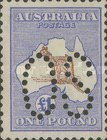 Kangaroo and Map, Perforated OS