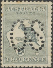 Kangaroo and Map, Perforated OS