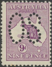 Kangaroo and Map, Perforated OS