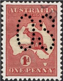 Kangaroo and Map, Perforated OS