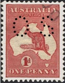 Kangaroo and Map, Perforated OS