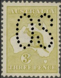 Kangaroo and Map, Perforated OS