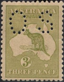 Kangaroo and Map, Perforated OS