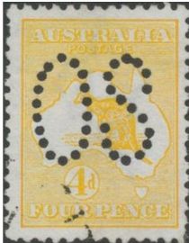 Kangaroo and Map, Perforated OS