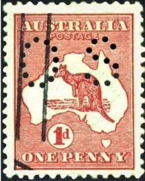 Kangaroo and Map, Perforated OS