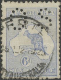 Kangaroo and Map, Perforated OS