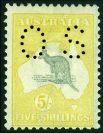 Kangaroo and Map, Perforated OS