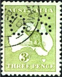 Kangaroo and Map, Perforated OS