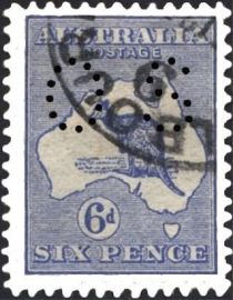 Kangaroo and Map, Perforated OS