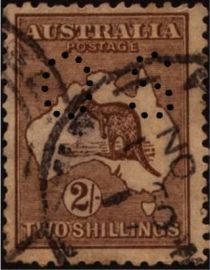 Kangaroo and Map, Perforated OS