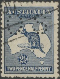 Kangaroo and Map, Perforated OS