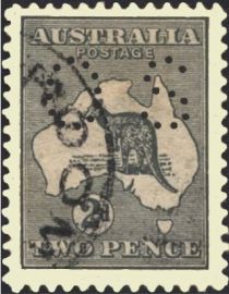 Kangaroo and Map, Perforated OS