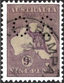 Kangaroo and Map, Perforated OS