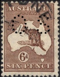 Kangaroo and Map, Perforated OS