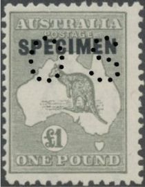 Kangaroo and Map, Perforated OS