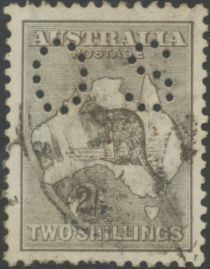 Kangaroo and Map, Perforated OS