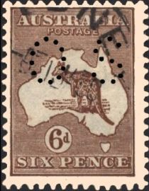 Kangaroo and Map, Perforated OS