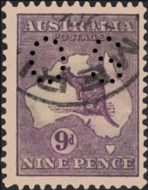 Kangaroo and Map, Perforated OS