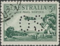 Perth to Adelaide Airmail Service, Perforated OS