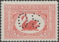 Centenary of Western Australia, Perforated OS