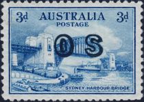 Sydney Harbour Bridge, Overprinted OS