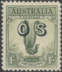 Lyre Bird (Menura novaehollandiae), Overprinted OS