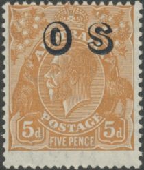 King George V, Overprinted OS