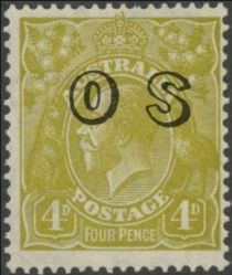 King George V, Overprinted OS