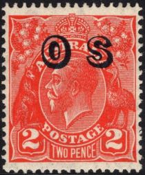 King George V, Overprinted OS