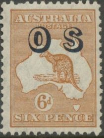 Kangaroo and Map, Overprinted OS