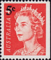 Queen Elizabeth II 5c Surcharge - I(R)