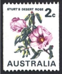 Sturt's Desert Rose 2c coil stamp type II