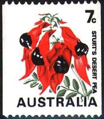 Sturt's Desert Pea 7c coil stamp