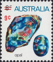 9c Surcharge on 8c Opal