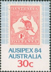 Australian 1d stamp from 1913