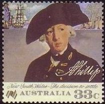 Captain Arthur Phillip, F. Wheatley, and Ship