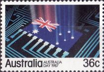 Australian Flag on Printed Circuit Board