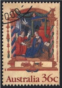 Annunciation (15th cent. Book of Hours) - I(R)