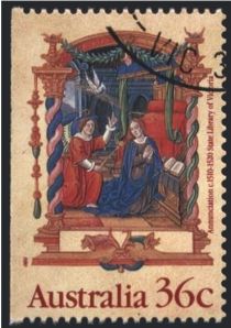 Annunciation (15th cent. Book of Hours) - I(L)