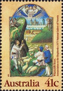 Annunciation to the Shepherds (Wharncliffe Book of Hours)