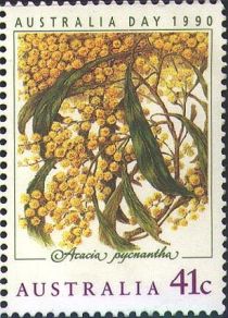 Australia Day 1990 - Golden Wattle (Acacia pycnantha)