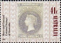 South Australia, 1855 1s. Stamp (unissued)