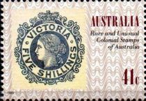 Victoria, 1867 5s. Stamp