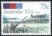 AA Gun and RAAF Kittyhawk, Milne Bay