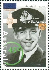 Lt-Cmdr Leon Goldsworthy (1909-1994) and George Cross