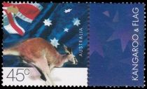 Red Kangaroo & Flag