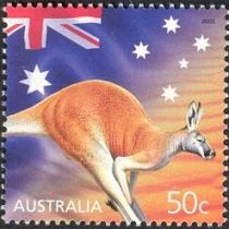 Kangaroo & Flag