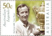 Rod Laver with Wimbledon Trophy